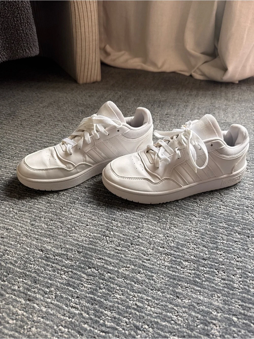 adidas hoops White Classic Low-Top Sneakers